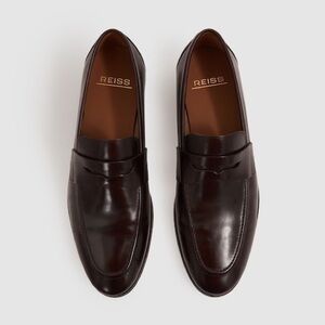 Reiss Bray Leather Patent Leather Saddle Loafers - 11